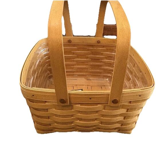 Longaberger Other - Longaberger 1999 "Cake/Pie" Basket w/Swing Handles, Plastic Protector, pamphlet